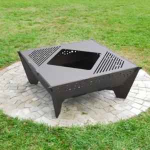 39-Inch Stars Square Fire Pit Grill. DXF files for plasma, laser cutting