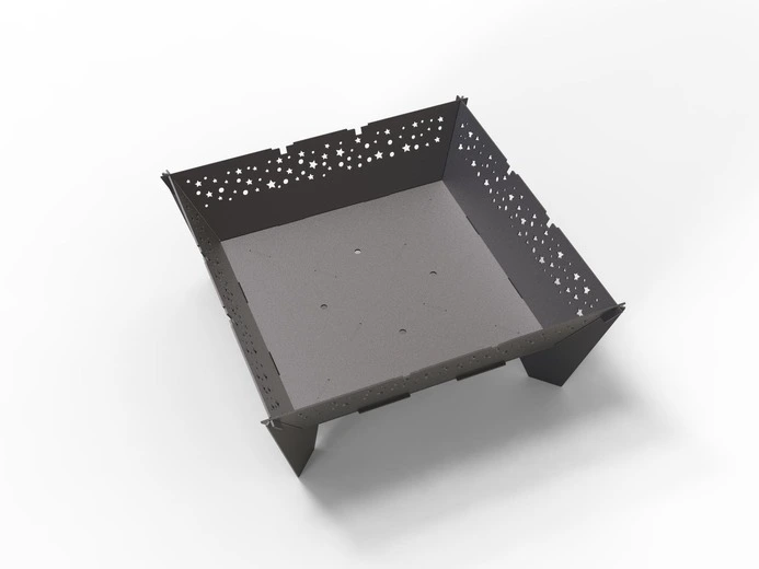 39-Inch Stars Square Fire Pit Grill. DXF files for plasma, laser cutting