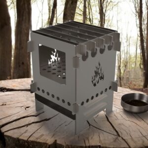 Camping Stove V2. DXF files for laser, plasma cutting. Ultralight Portable Wood Stove