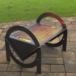 Flat-Pack Fire Pit Grill. DXF, SVG files for laser, plasma cutting