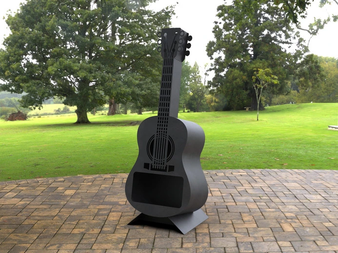 Guitar Classic 41" Fire Pit. DXF, SVG files for laser, plasma cutting