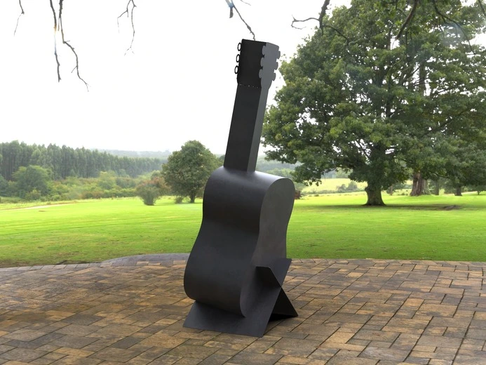 Guitar Classic 41" Fire Pit. DXF, SVG files for laser, plasma cutting