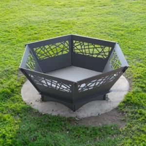 Hexagon Fire Pit V1. DXF files for laser, plasma cutting