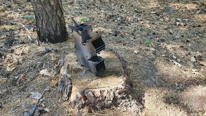 Mini Rocket Stove V1. DXF files for laser, plasma cutting. Tourist Turbo Wood Stove