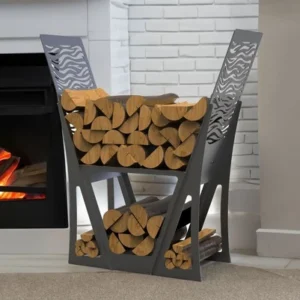 Modern Firewood Rack. DXF files for laser, plasma cutting