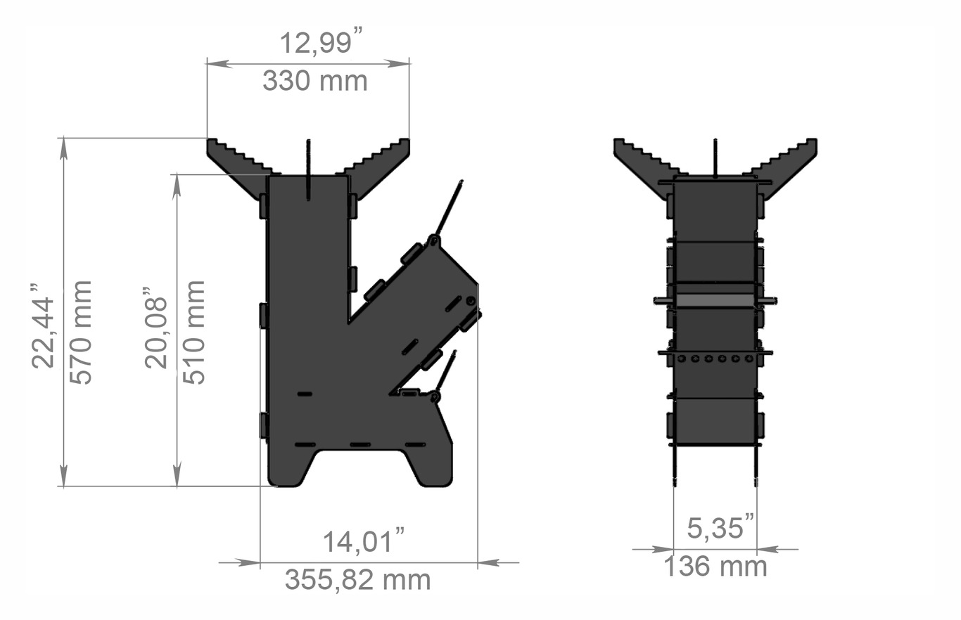 Big Rocket Stove Portable