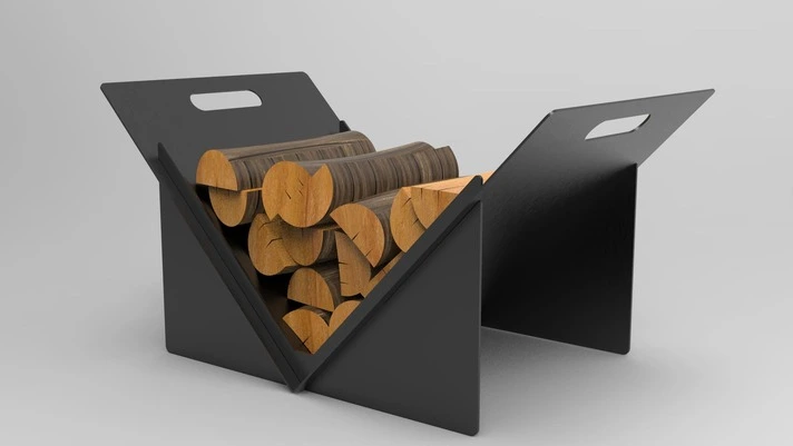 Square Firewood Rack. DXF files for laser, plasma cutting