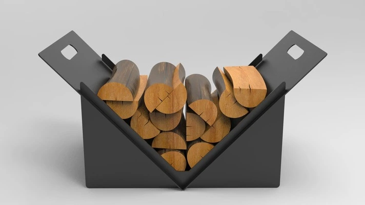 Square Firewood Rack. DXF files for laser, plasma cutting